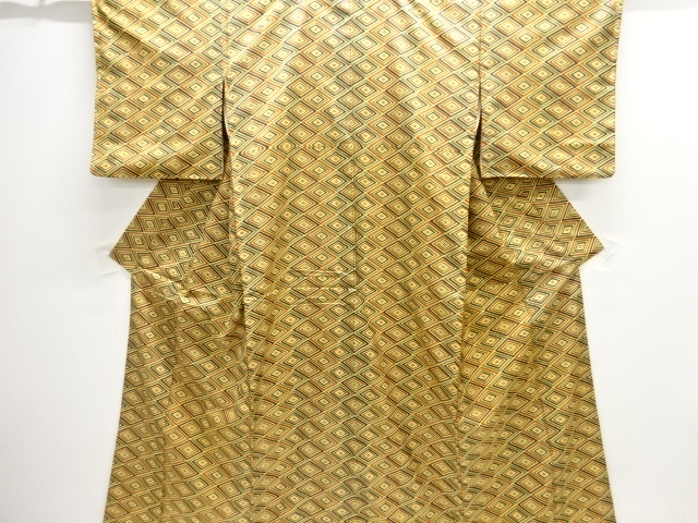 JAPANESE KIMONO / ANTIQUE KIMONO / SILK / OSHIMA TSUMUGI / RHOMBUS